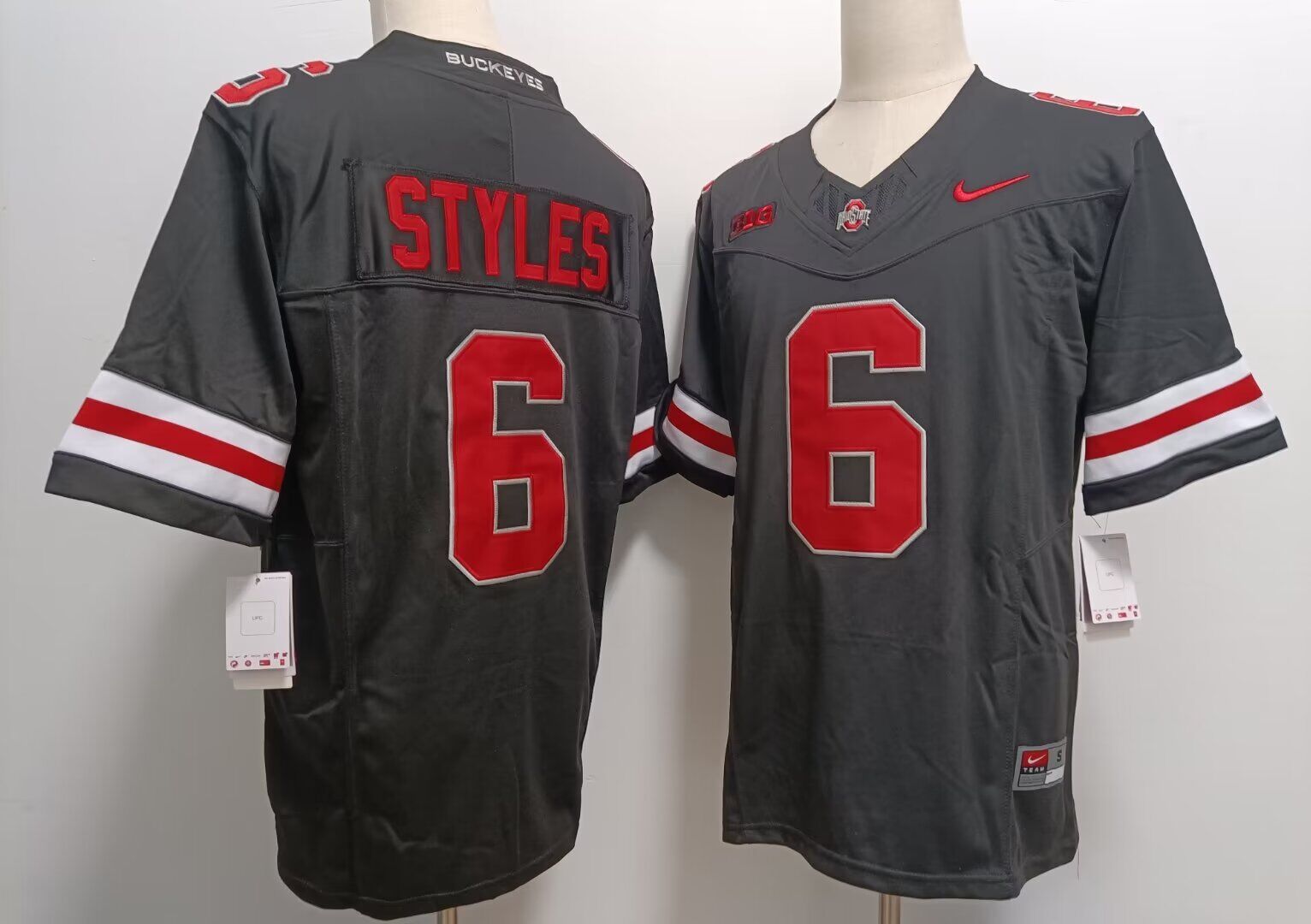 NCAA Men Ohio State Buckeyes #6 Sonny Styles black Nike jersey